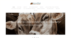 Desktop Screenshot of crosswindsfarmcreamery.com