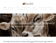 Tablet Screenshot of crosswindsfarmcreamery.com